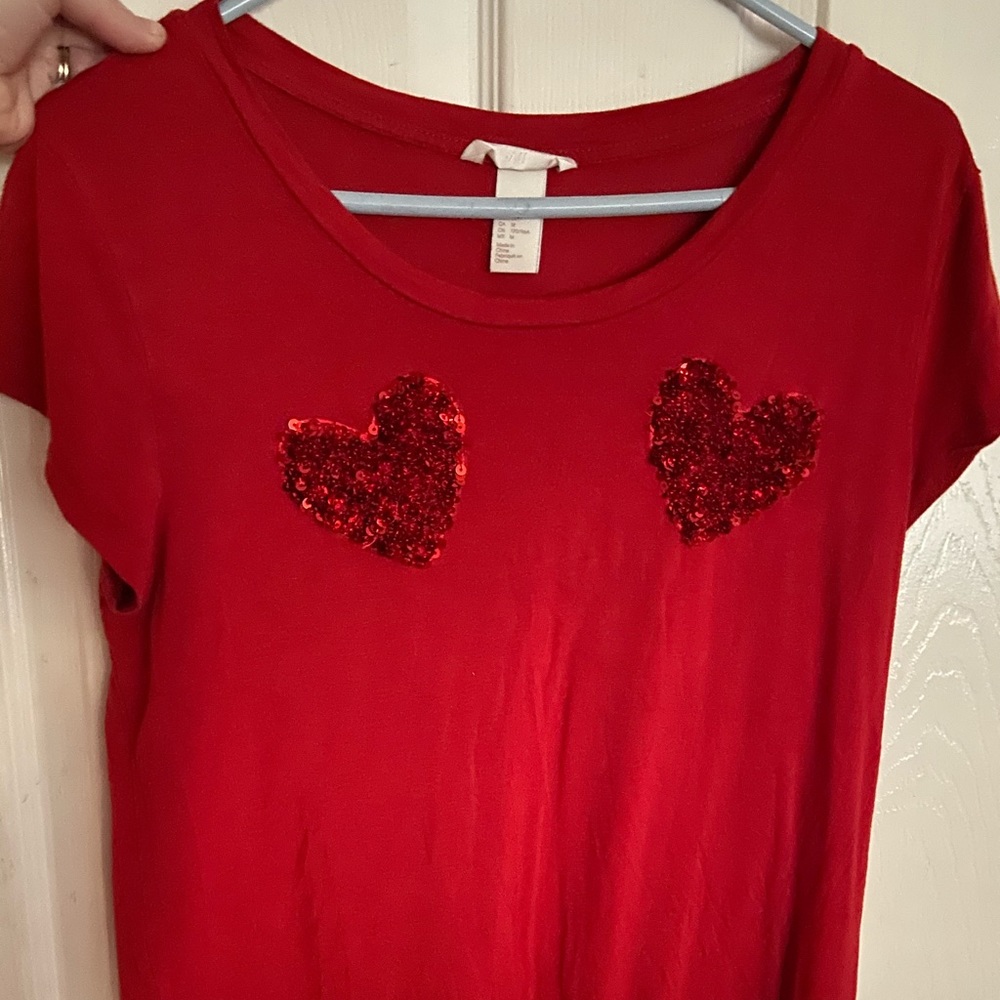 Red heart shirt by H&M